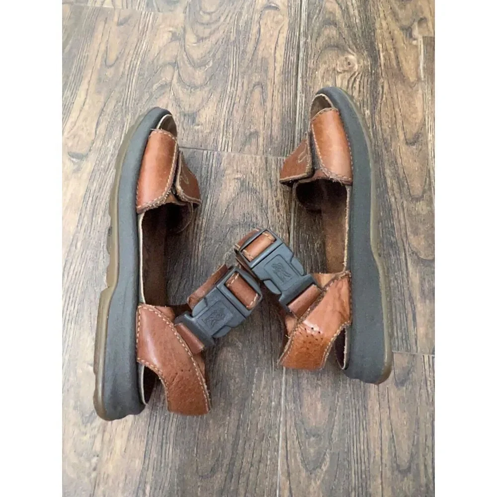 MENS Clarks Brown Leather Sport Outdoor Trail Hiking Water Sandals Size 7‎